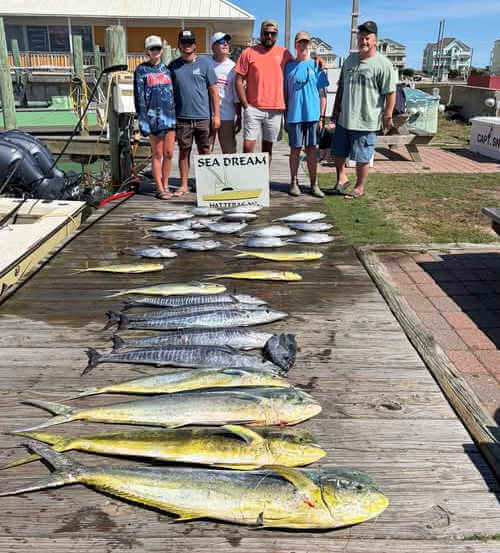 Sea Dream charter group with great catch out of Hatteras, NC.