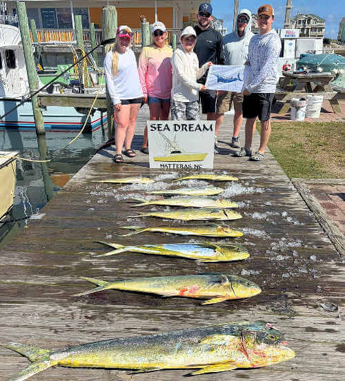 Sea Dream charter group with great catch out of Hatteras, NC.