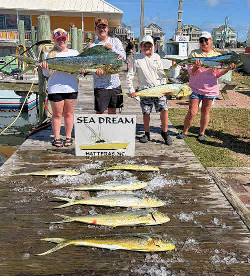 Sea Dream charter group with great catch out of Hatteras, NC.
