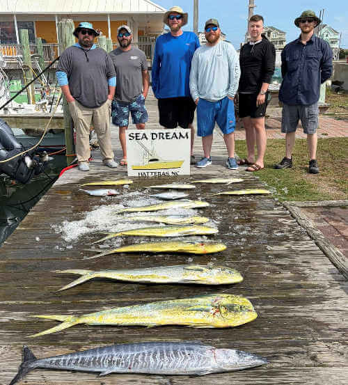 Sea Dream charter group with great catch out of Hatteras, NC.