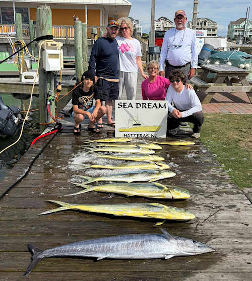 Sea Dream anglers posing with their day's catch.