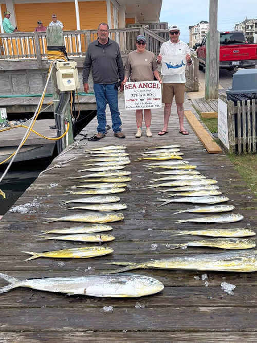Great Cape Hatteras charter catches on Sea Angel.