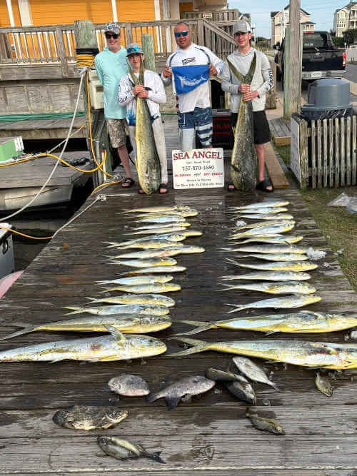 Great Cape Hatteras charter catches on Sea Angel.