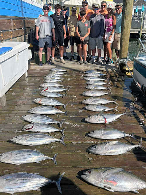 Anglers showing off fish from a good day out of Cape Hatteras.