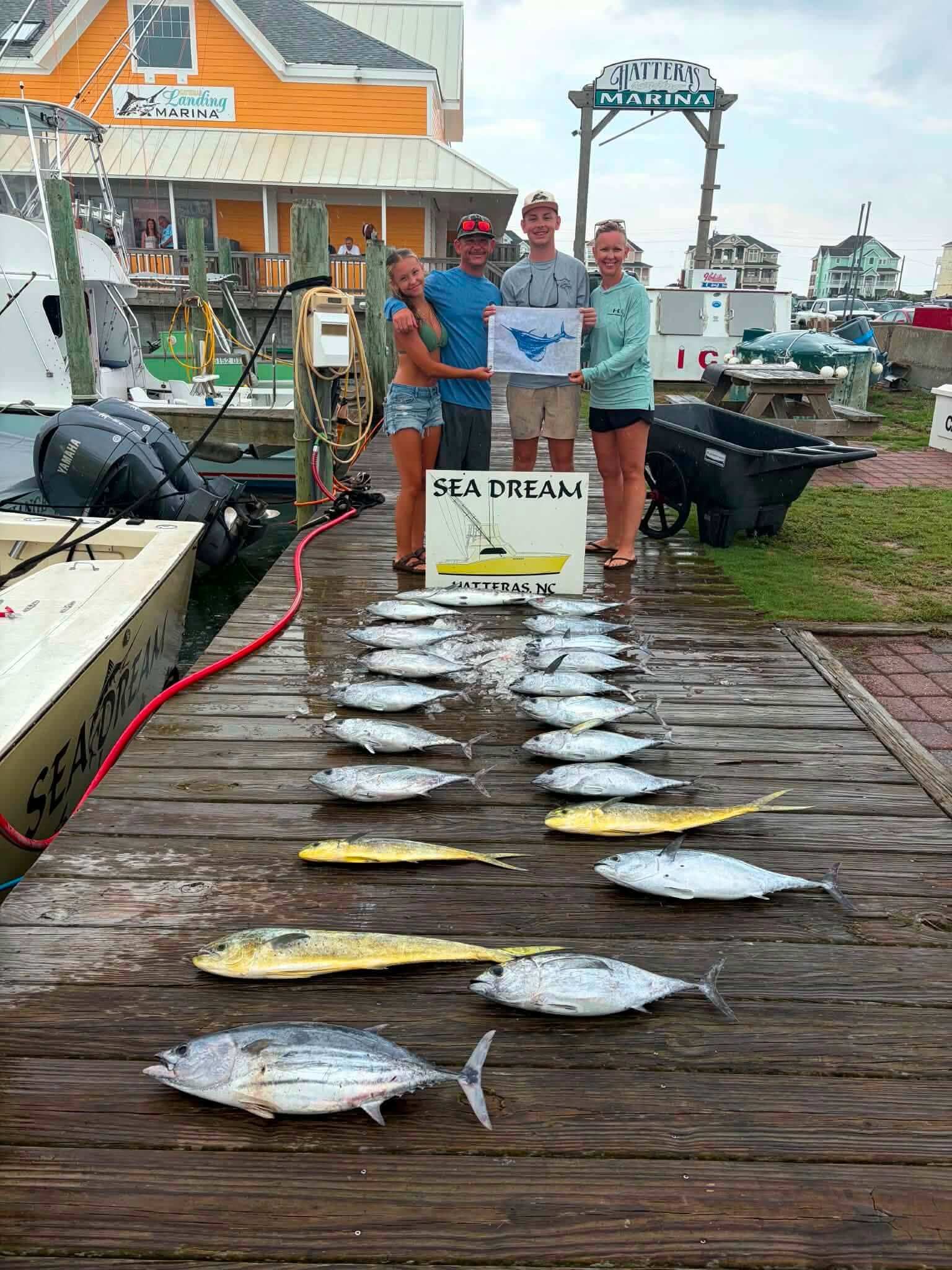 Great Cape Hatteras charter catches on Sea Dream.