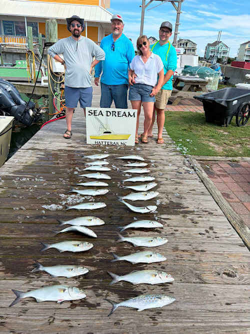 Sea Dream had a good catch of bluefish inshore.