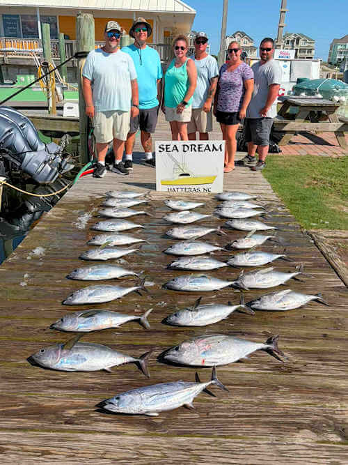 Action out of Hatteras on blackfin tuna.